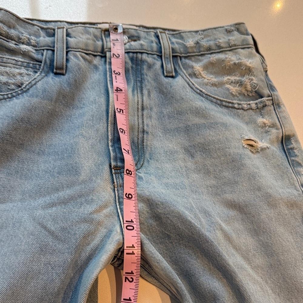 Frame Denim Le High N’ Tight Cropped Mini Boot Jeans, Rossum 2yr Rips, Size 25 - Picture 9 of 12